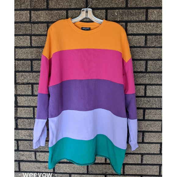 Lazy Oaf Dresses & Skirts - 🌈 Lazy Oaf rainbow sweatshirt dress OSFA